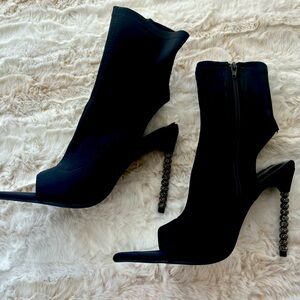 Azalea Wang diamond studded stiletto heel bootie